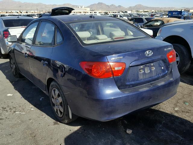 KMHDU46D07U248335 - 2007 HYUNDAI ELANTRA GL BLUE photo 3