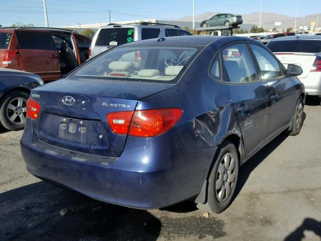 KMHDU46D07U248335 - 2007 HYUNDAI ELANTRA GL BLUE photo 4