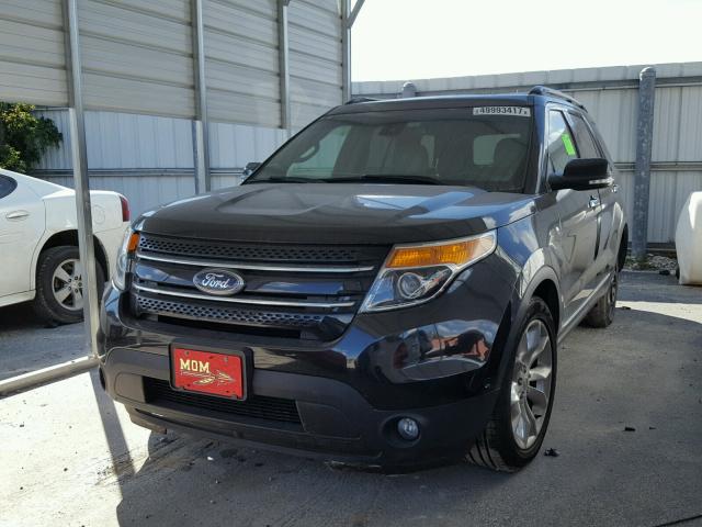 1FM5K7F87EGC20445 - 2014 FORD EXPLORER L BLACK photo 2