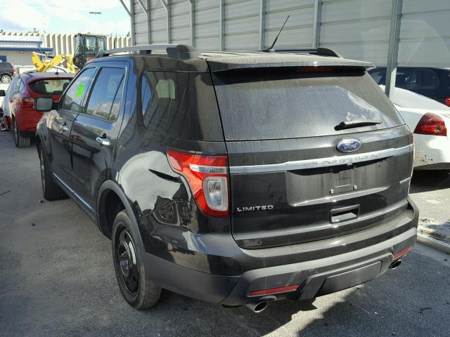 1FM5K7F87EGC20445 - 2014 FORD EXPLORER L BLACK photo 3