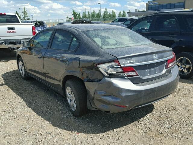 2HGFB2F48DH032742 - 2013 HONDA CIVIC LX CHARCOAL photo 3