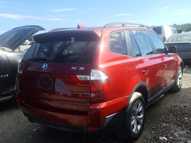WBXPC934X9WJ28378 - 2009 BMW X3 XDRIVE3 Bordeaux Foto 4