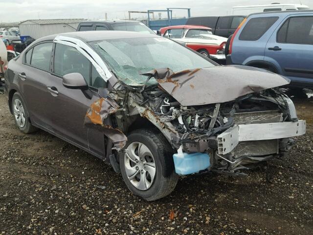 2HGFB2F40DH033609 - 2013 HONDA CIVIC LX GRAY photo 1