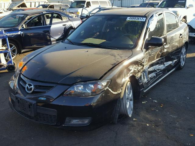 JM1BK324081815499 - 2008 MAZDA 3 S BLACK photo 2