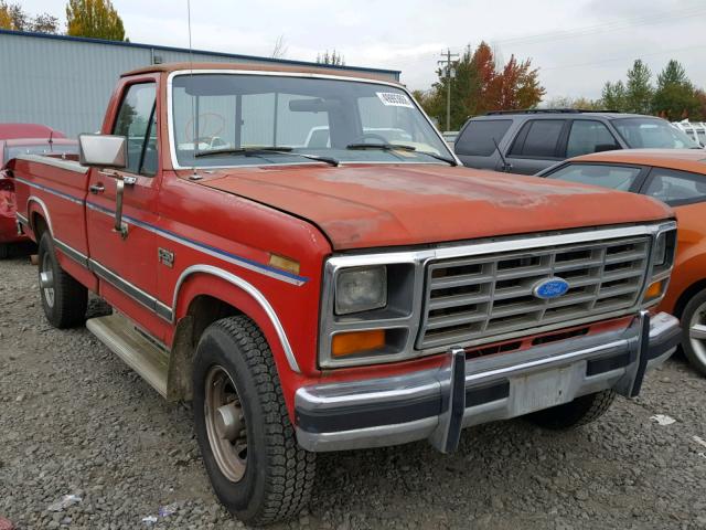 2FTHF25L9GCB17515 - 1986 FORD F250 RED photo 1