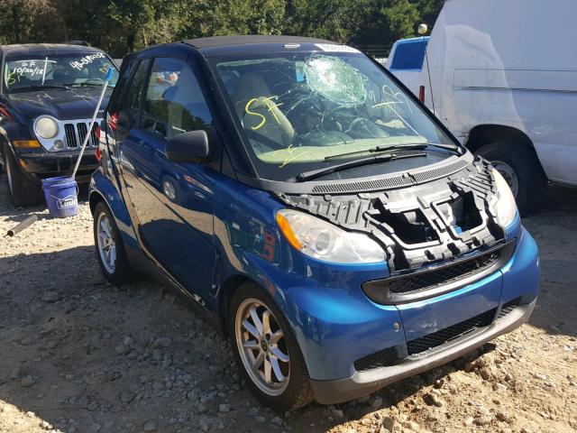 WMEEK31X48K123699 - 2008 SMART FORTWO PAS BLUE photo 1