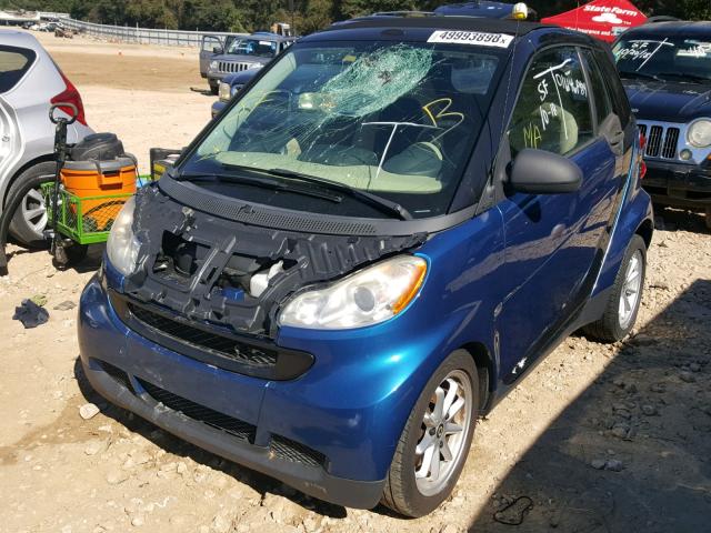 WMEEK31X48K123699 - 2008 SMART FORTWO PAS BLUE photo 2