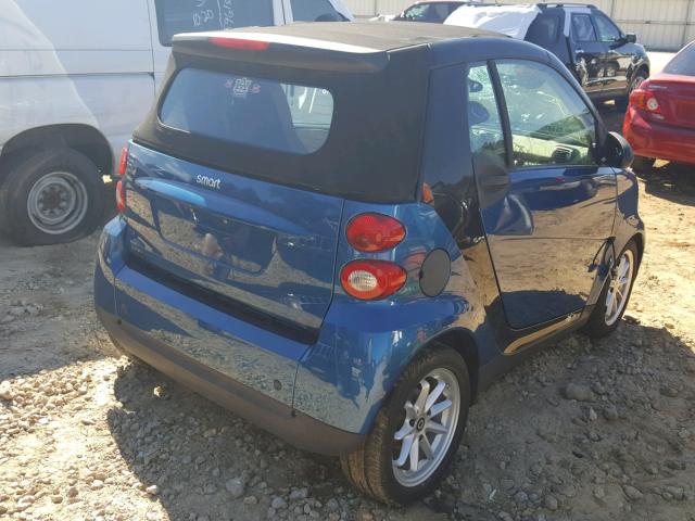 WMEEK31X48K123699 - 2008 SMART FORTWO PAS 蓝色 照片 4