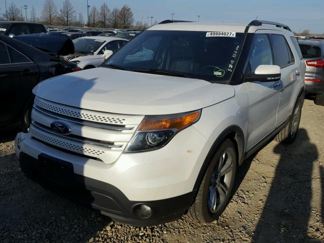 1FM5K7F88DGA22956 - 2013 FORD EXPLORER L WHITE photo 2