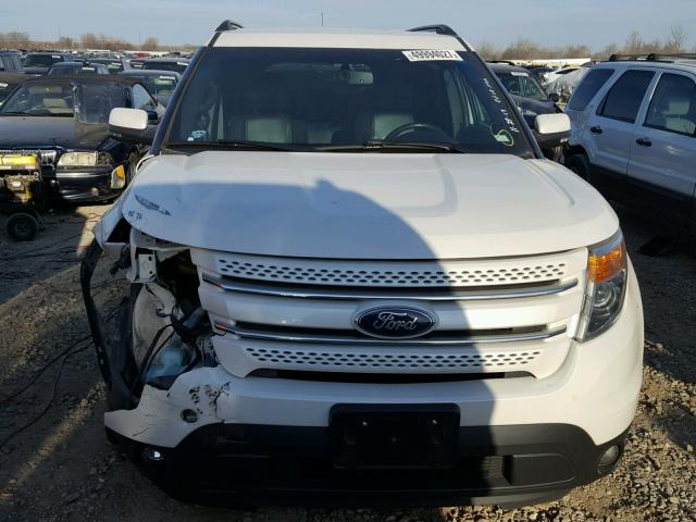 1FM5K7F88DGA22956 - 2013 FORD EXPLORER L WHITE photo 9