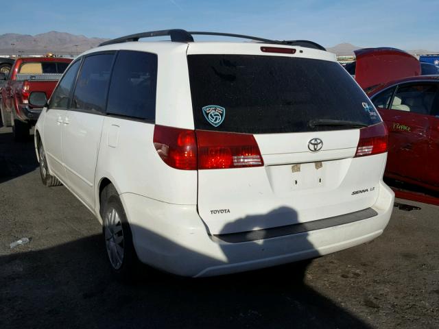 5TDZA23C24S150202 - 2004 TOYOTA SIENNA CE WHITE photo 3