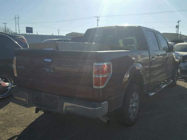 1FTRW12899KB82359 - 2009 FORD F150 SUPER MAROON photo 4