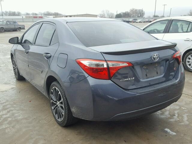 2T1BURHE4EC003384 - 2014 TOYOTA COROLLA L GRAY photo 3