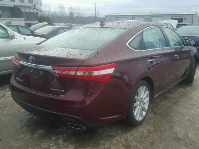 4T1BK1EB3EU107350 - 2014 TOYOTA AVALON BAS 勃艮第红 照片 4