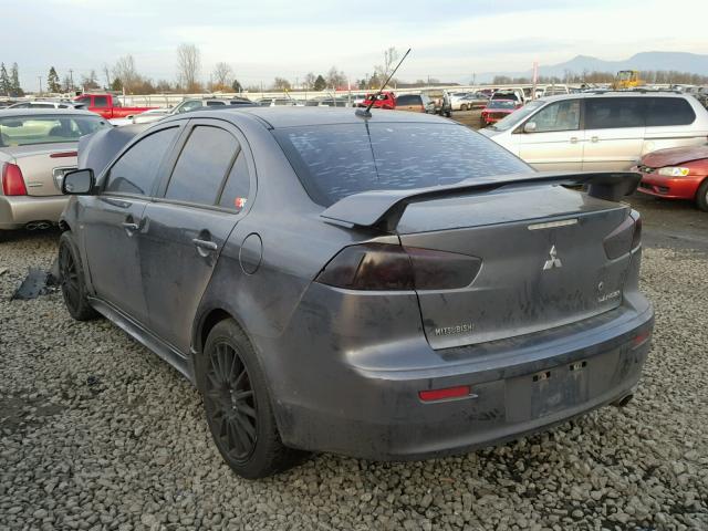 JA3AU86U98U040663 - 2008 MITSUBISHI LANCER GTS GRAY photo 3