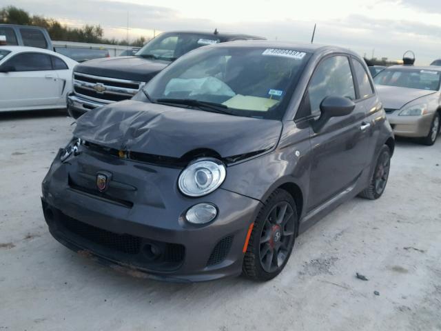 3C3CFFFHXFT569854 - 2015 FIAT 500 ABARTH GRAY photo 2