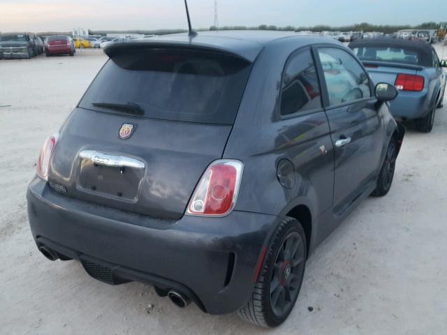 3C3CFFFHXFT569854 - 2015 FIAT 500 ABARTH GRAY photo 4