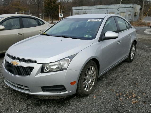 1G1PK5SC0C7134055 - 2012 CHEVROLET CRUZE ECO SILVER photo 2