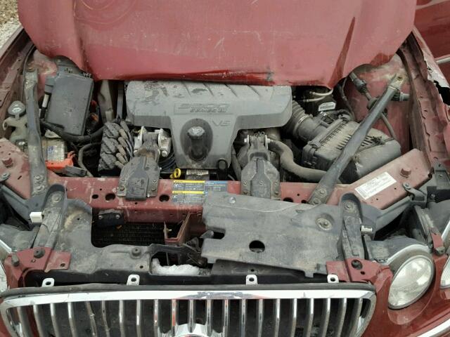 2G4WD582581338152 - 2008 BUICK LACROSSE C RED photo 7