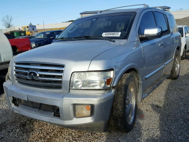 5N3AA08A24N812524 - 2004 INFINITI QX56 SILVER photo 2