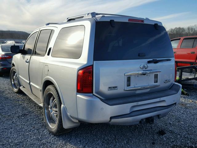 5N3AA08A24N812524 - 2004 INFINITI QX56 SILVER photo 3