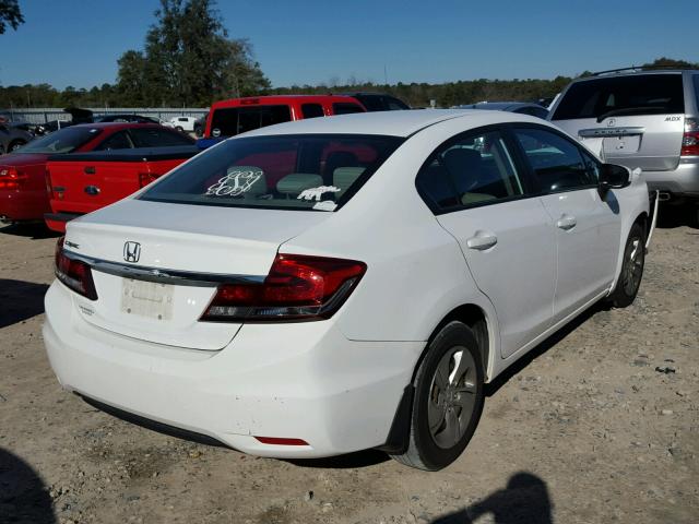 19XFB2F50EE064069 - 2014 HONDA CIVIC LX WHITE photo 4