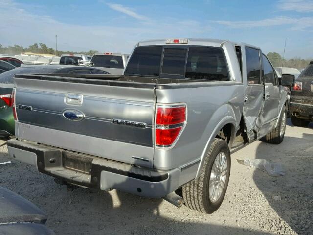 1FTFW1CF2DFA37603 - 2013 FORD F150 SUPER SILVER photo 4