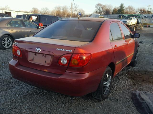 1NXBR32E13Z109388 - 2003 TOYOTA COROLLA CE MAROON photo 4