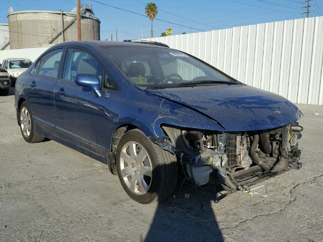 19XFA16509E050336 - 2009 HONDA CIVIC LX BLUE photo 1