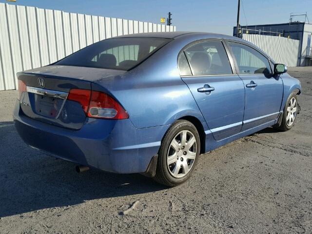 19XFA16509E050336 - 2009 HONDA CIVIC LX BLUE photo 4