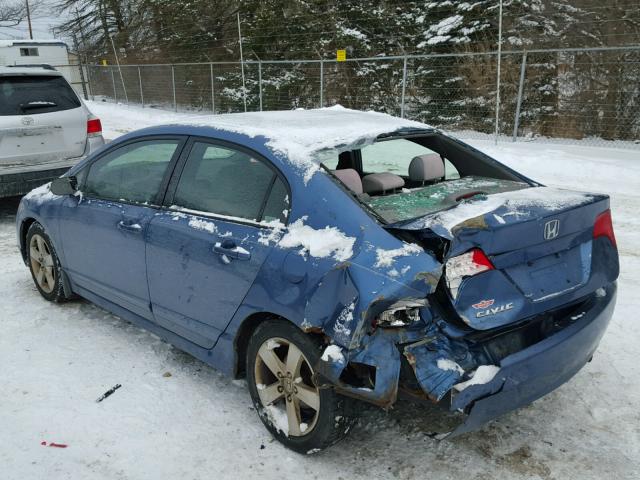 1HGFA16877L047286 - 2007 HONDA CIVIC EX ლურჯი ფოტო 3