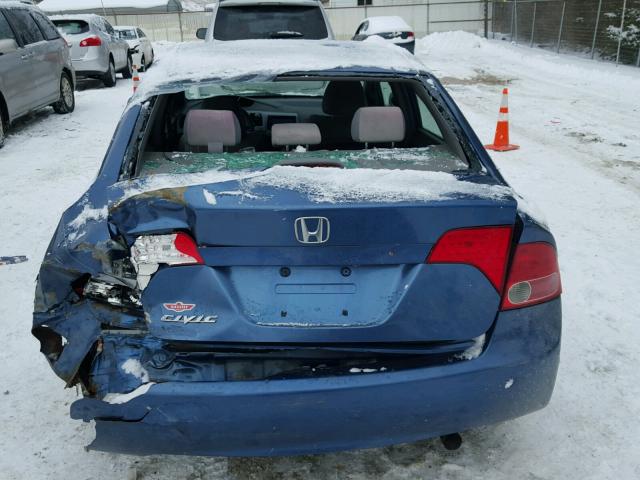 1HGFA16877L047286 - 2007 HONDA CIVIC EX BLUE photo 9