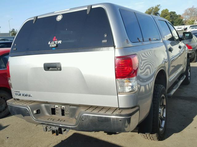 5TBEV54127S459215 - 2007 TOYOTA TUNDRA CRE SILVER photo 4