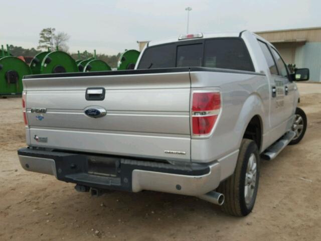 1FTFW1CF2EFA43628 - 2014 FORD F150 SUPER SILVER photo 4