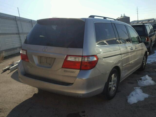 5FNRL38445B424880 - 2005 HONDA ODYSSEY EX SILVER photo 4