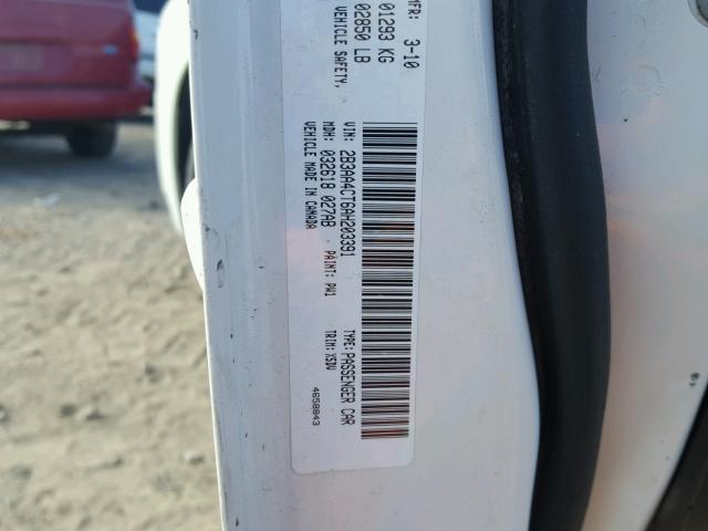 2B3AA4CT6AH203391 - 2010 DODGE CHARGER WHITE photo 10