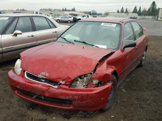 1HGEJ667XWL050133 - 1998 HONDA CIVIC LX RED photo 2