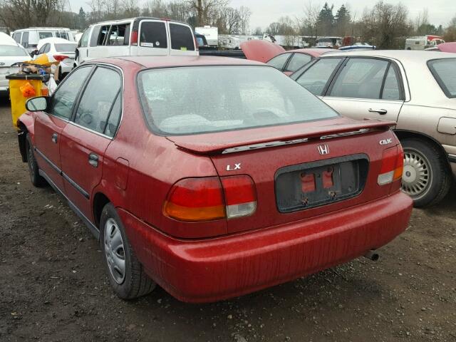 1HGEJ667XWL050133 - 1998 HONDA CIVIC LX RED photo 3