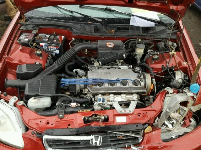 1HGEJ667XWL050133 - 1998 HONDA CIVIC LX RED photo 7