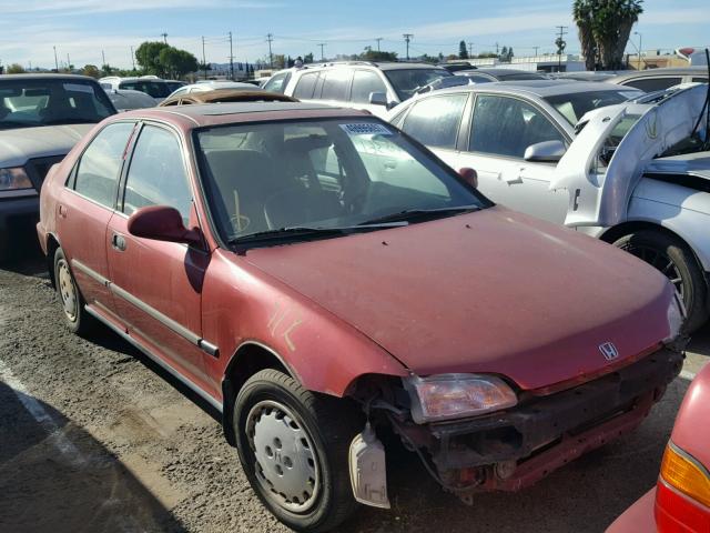 JHMEH9590PS001270 - 1993 HONDA CIVIC EX RED photo 1