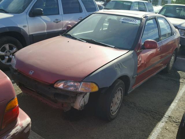 JHMEH9590PS001270 - 1993 HONDA CIVIC EX წითელი ფოტო 2