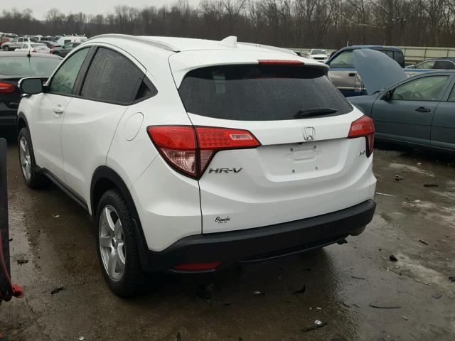 3CZRU6H78GM741336 - 2016 HONDA HR-V EXL WHITE photo 3