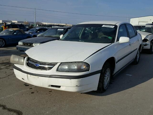 2G1WF55K219272632 - 2001 CHEVROLET IMPALA WHITE photo 2