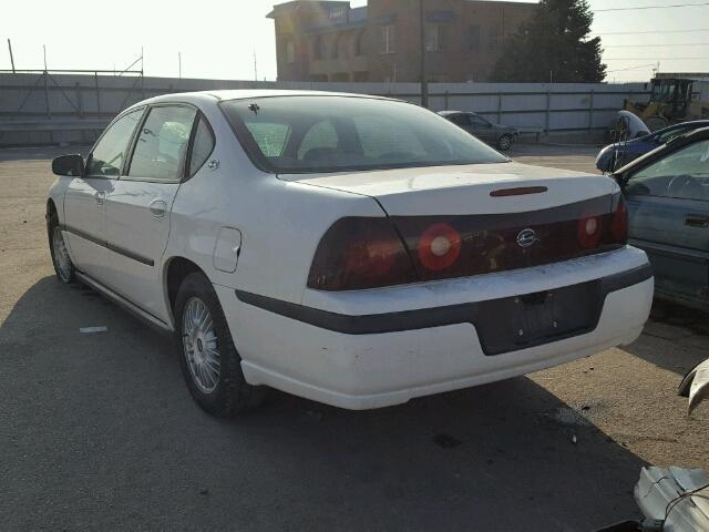 2G1WF55K219272632 - 2001 CHEVROLET IMPALA WHITE photo 3