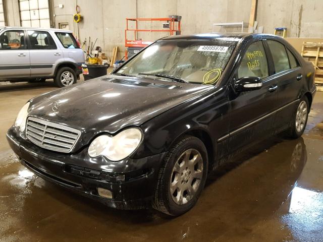 WDBRF81J35F626866 - 2005 MERCEDES-BENZ C 240 4MAT BLACK photo 2