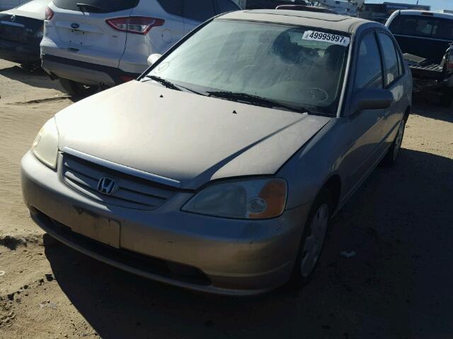 1HGES26782L077492 - 2002 HONDA CIVIC EX თაფლისფერი ფოტო 2