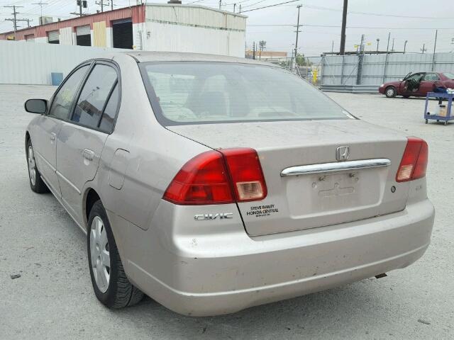 1HGES26782L077492 - 2002 HONDA CIVIC EX TAN photo 3