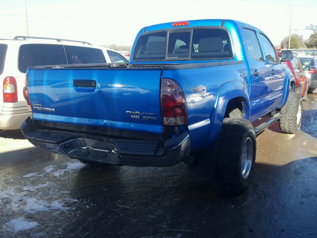 3TMJU62N57M035175 - 2007 TOYOTA TACOMA DOU BLUE photo 4