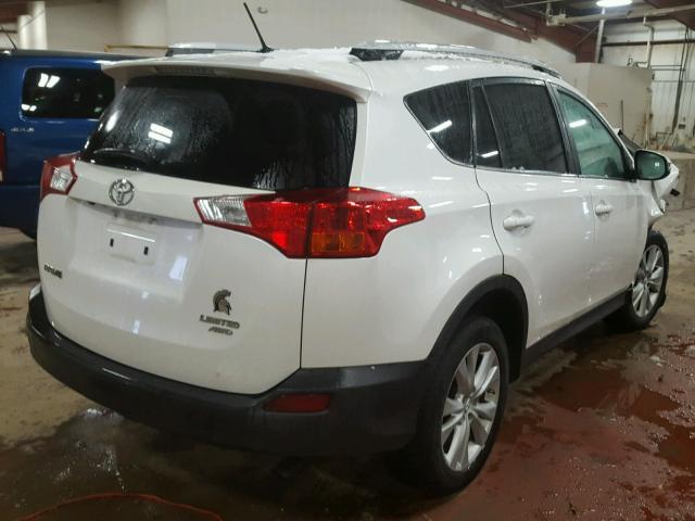 2T3DFREV0EW135409 - 2014 TOYOTA RAV4 LIMIT WHITE photo 4