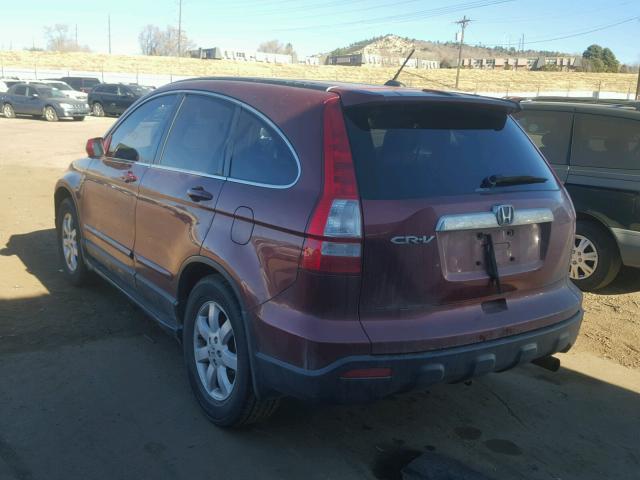 JHLRE48767C032108 - 2007 HONDA CR-V EXL RED photo 3